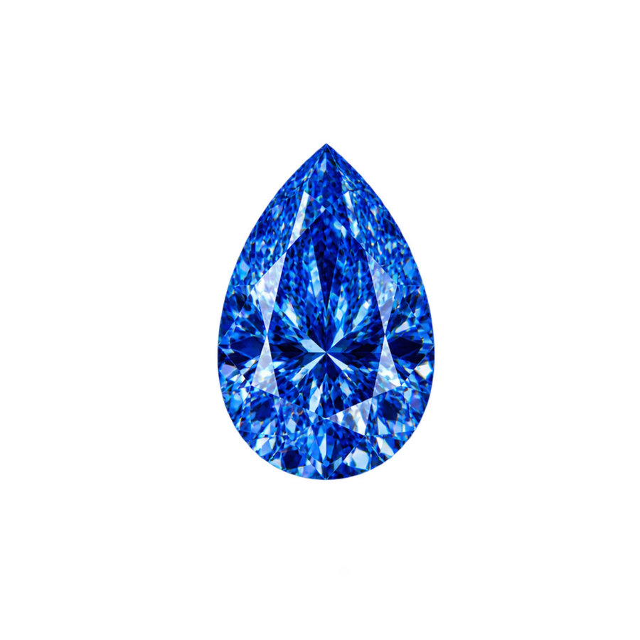 Vivid Blue Pear 2.06 carat lab-grown diamond