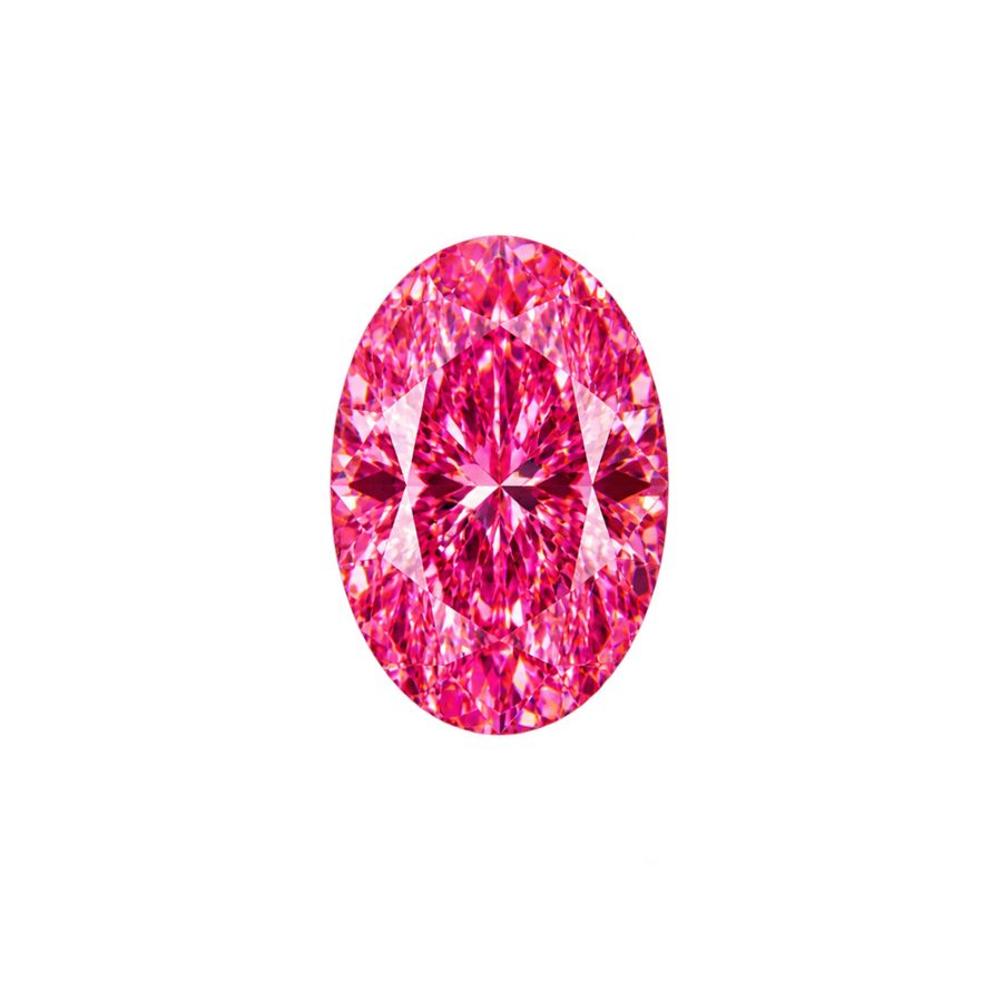Vivid Pink Oval 1.71 carat lab-grown diamond