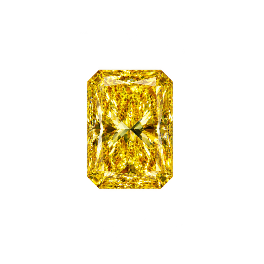 Intense Yellow Radiant 3.24 carat lab-grown diamond